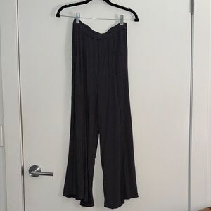 Free People Black and White Wide Leg Jumpsuit